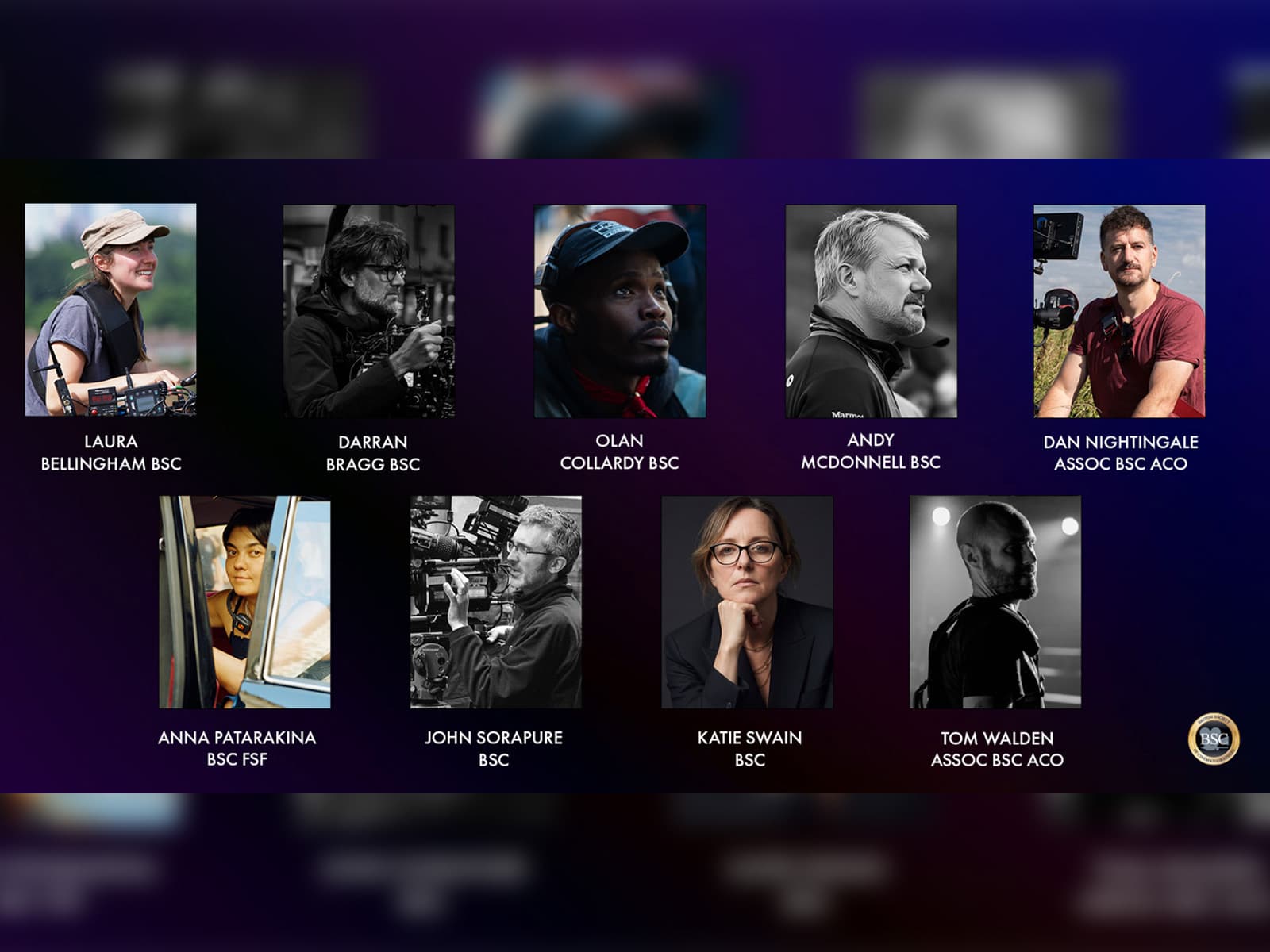 The British Society of Cinematographers introduces new members for 2026
